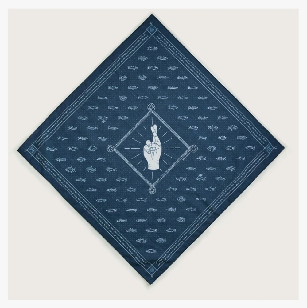 Handmade 💯% Soft Cotton Kerchief Good Luck Angler Bandana Unisex Men's/Women
